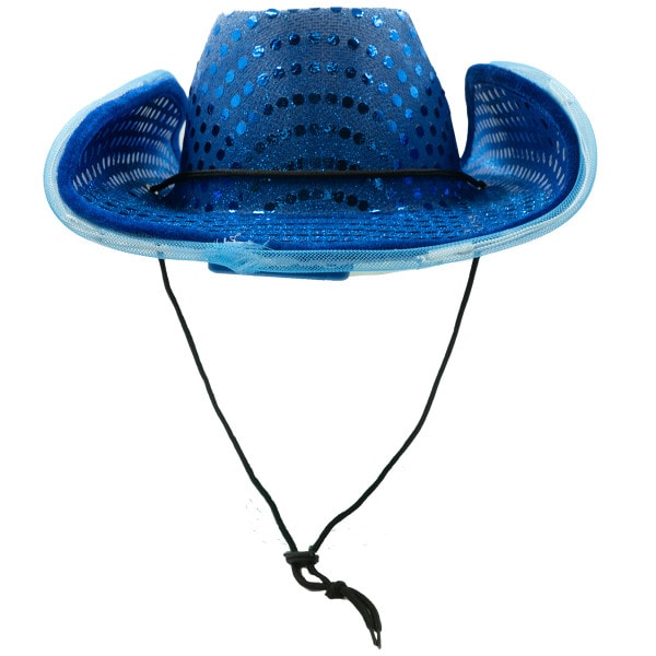 Light Up Cowboy Hat Blue